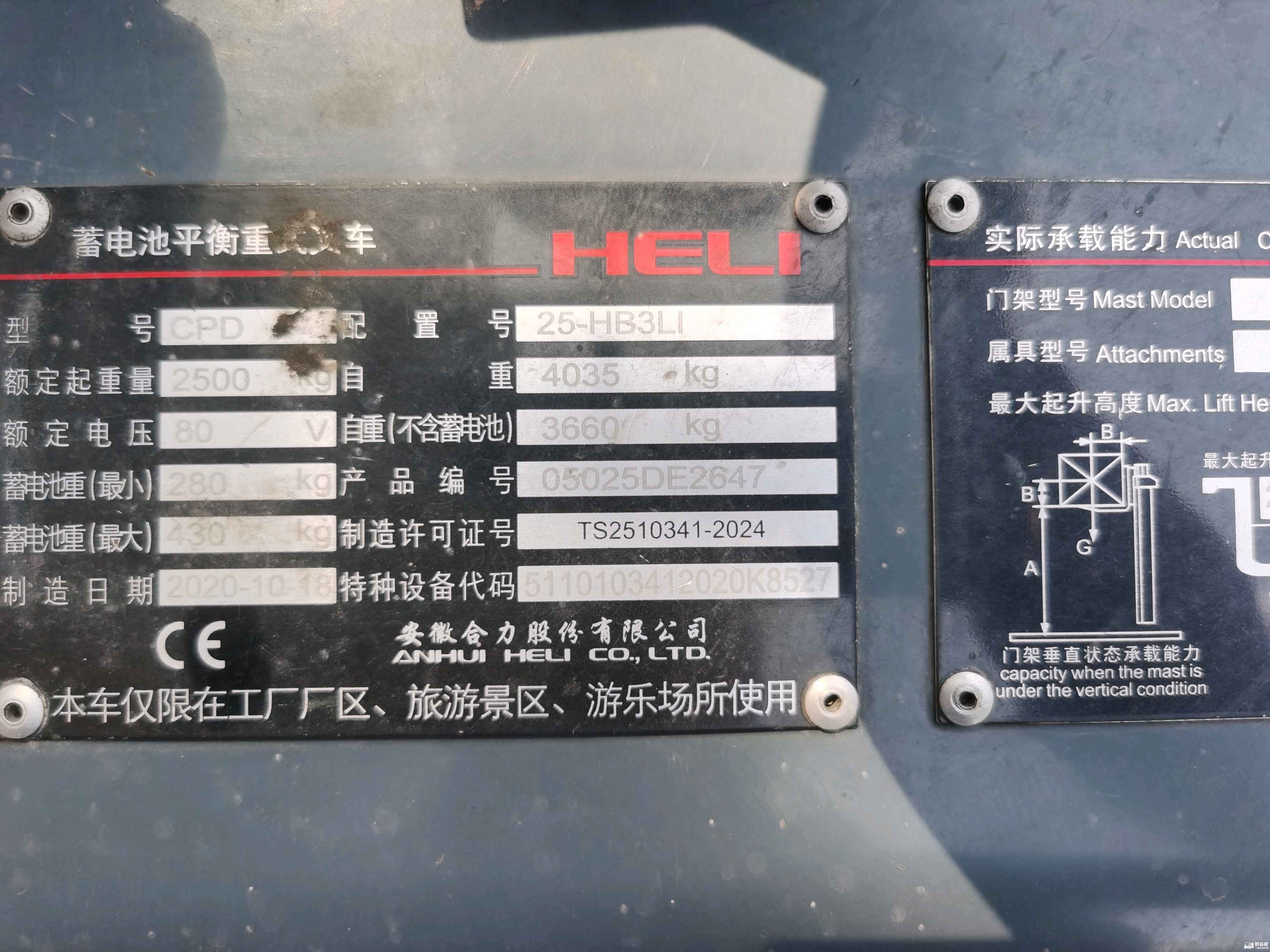 北京合力2.5吨平衡重式电车出租【价格 价格一览表 多少钱一个月】
