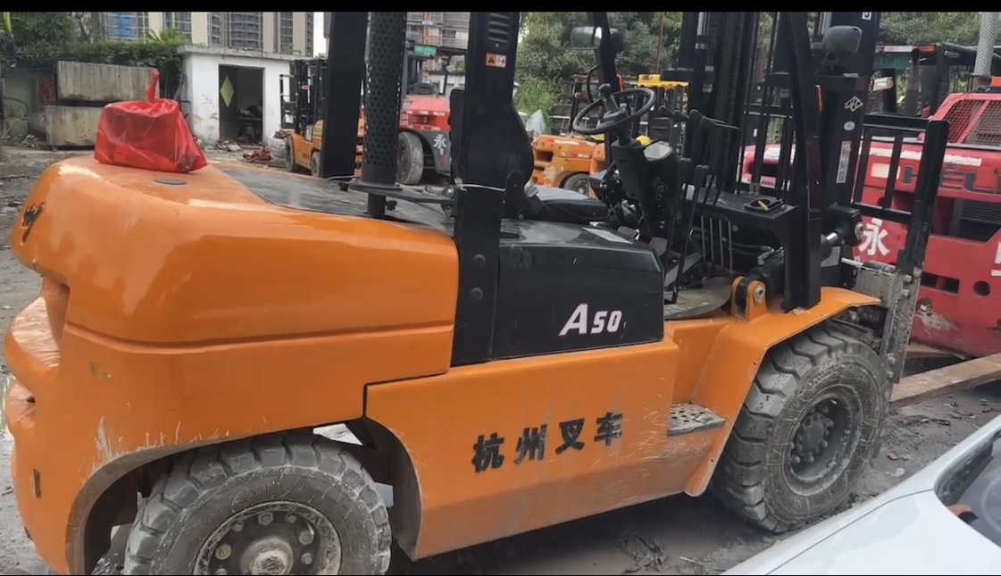 广东广州二手杭叉A系列5吨2022款升高3米柴油叉车