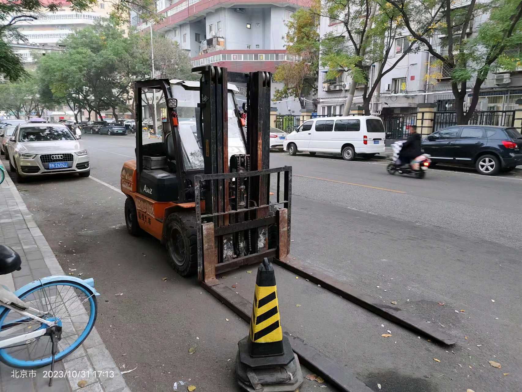 北京二手杭叉A系列3吨2018款升高4.5米柴油叉车