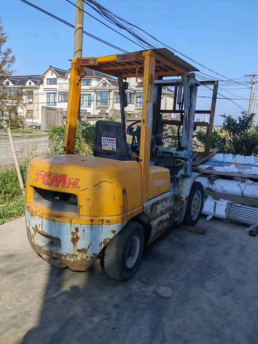 河北沧州二手TCMTCM3吨0款升高3米柴油叉车