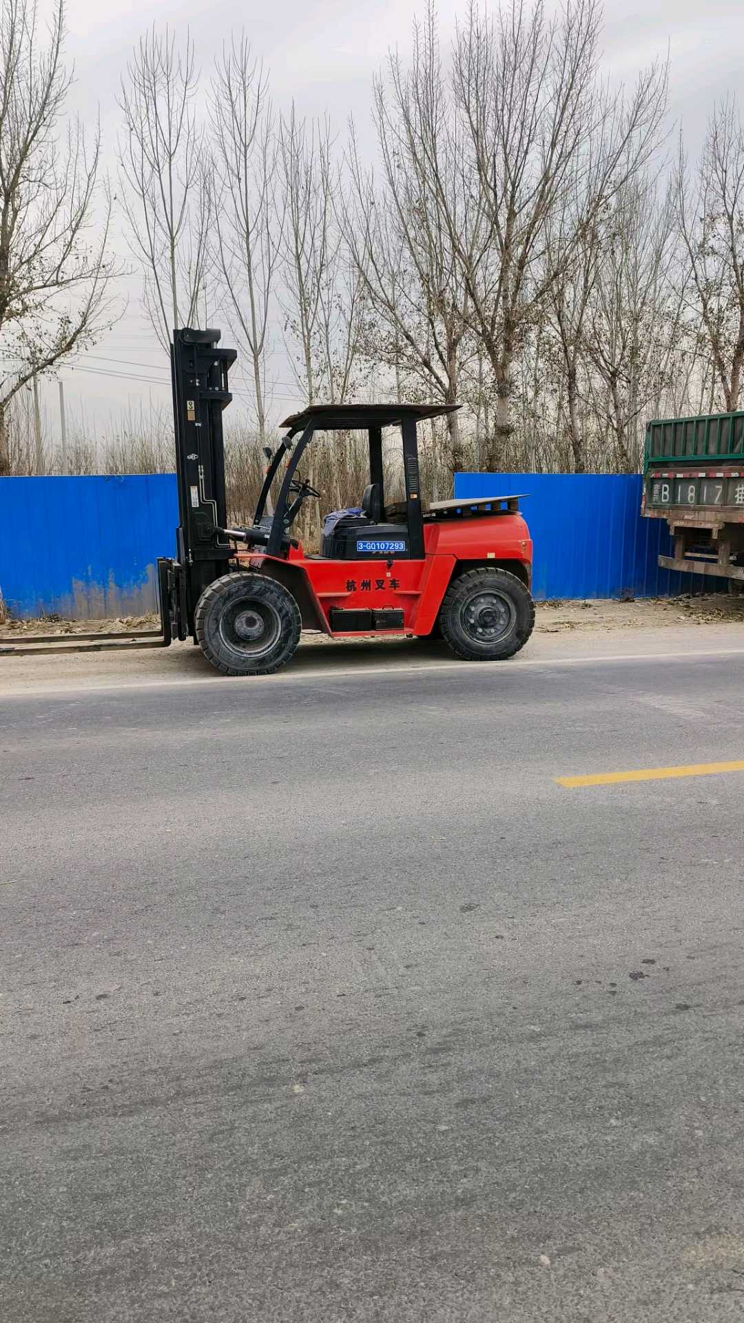 天津天津二手杭叉A系列7吨2014款升高3米柴油叉车