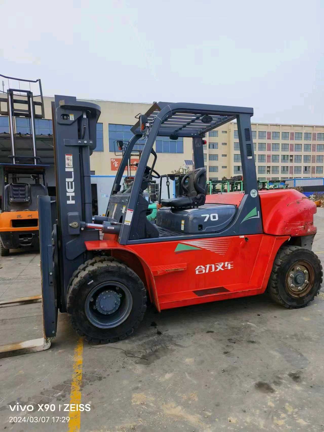 安徽蚌埠二手合力G系列7吨2021款升高3米柴油叉车
