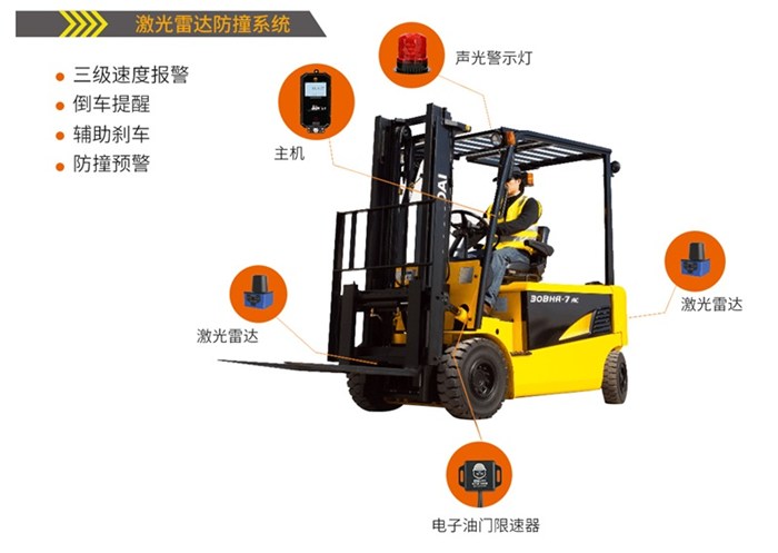 电动叉车的安全装置